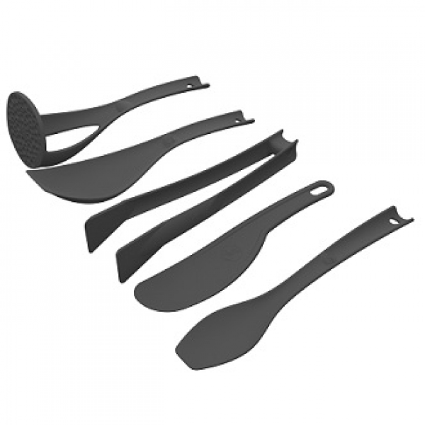 Set de Utensilios de Uso General Negro