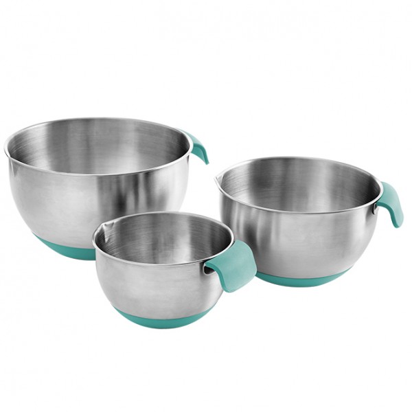 Bowls de Acero Aqua Set x 3 Un.