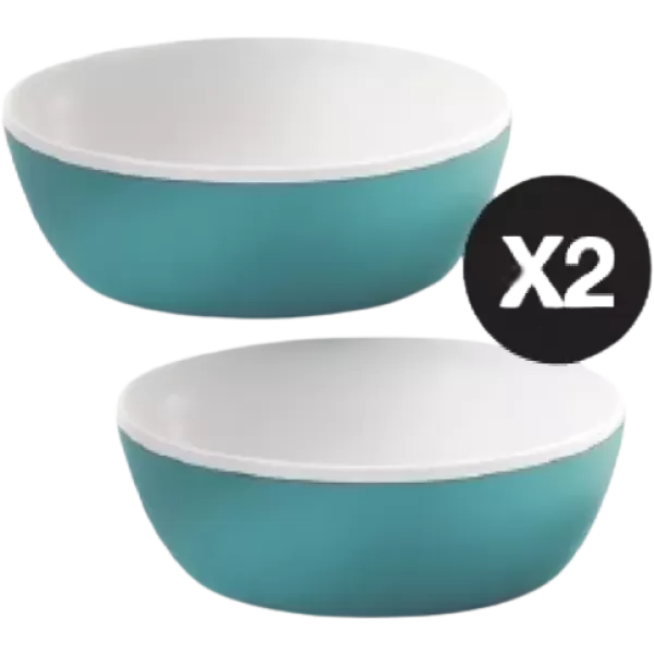 Cuencos Oval Set x2 Aqua