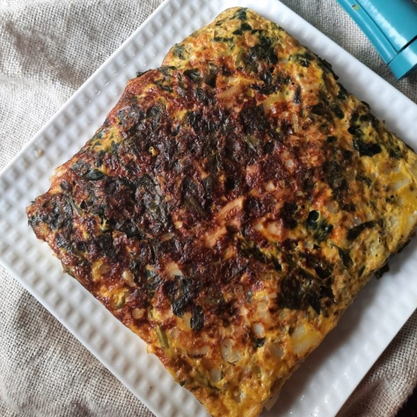 Tortilla De Papa y Espinaca